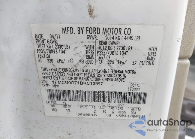 1FMCU0D71BKC12997: 42778569