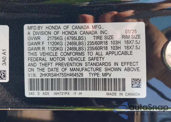 2HKRS4H75SH464529: 42777707