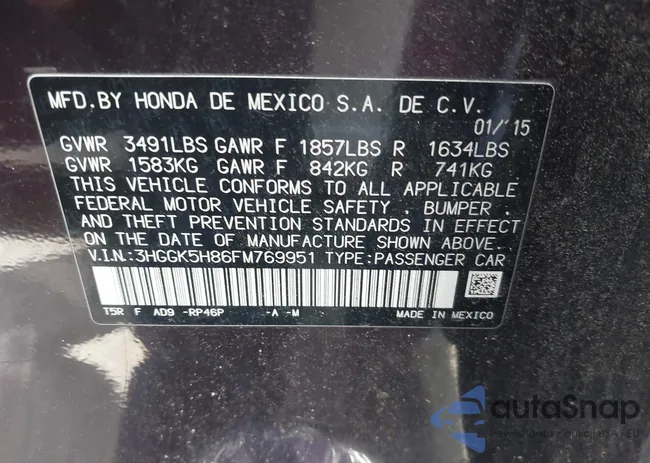 3HGGK5H86FM769951: 42777708