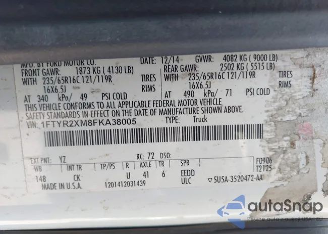 1FTYR2XM8FKA38005: 42779194