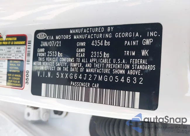 5XXG64J27MG054632: 42779347