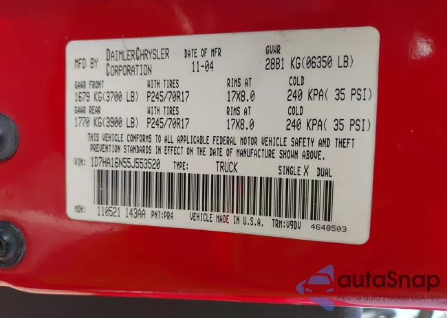 1D7HA16N55J553520: 42779540