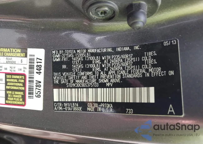 5TDYK3DC9DS375133: 42778764