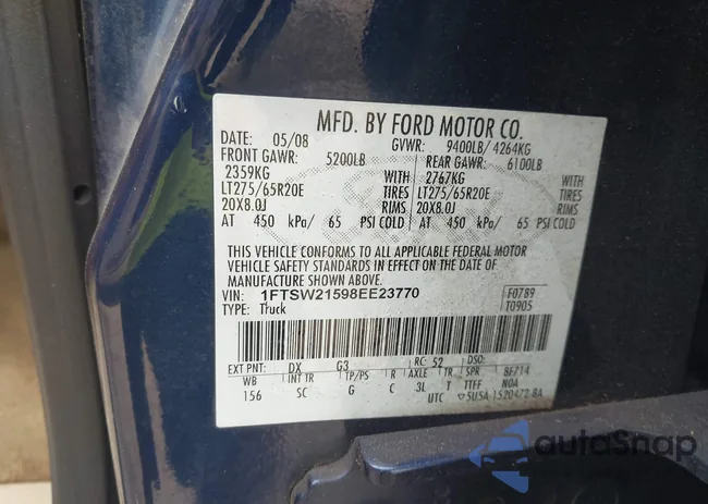 1FTSW21598EE23770: 42778809