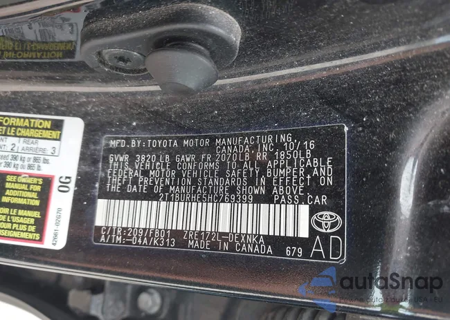 2T1BURHE5HC769399: 42780013