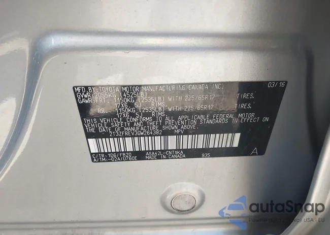 2T3ZFREV3GW264382: 42780077