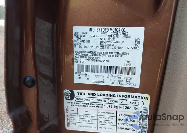 1FTFW1EF9BFA30173: 42780192