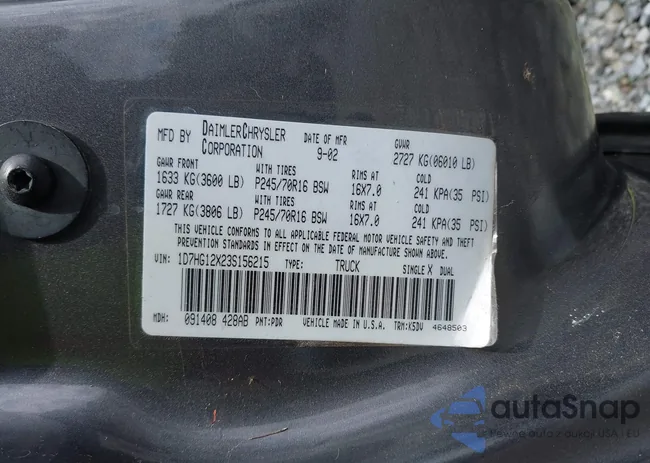 1D7HG12X23S156215: 42780218