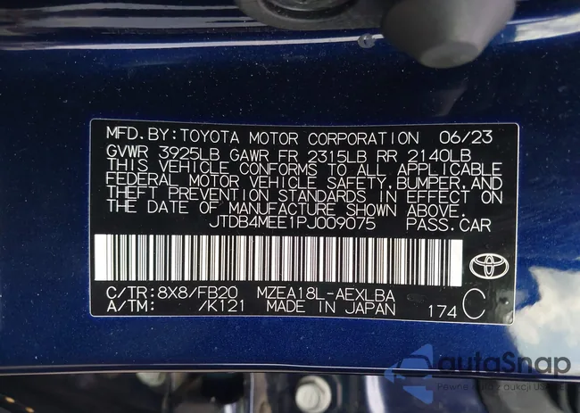 JTDB4MEE1PJ009075: 42780239