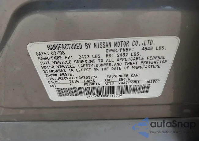 JNKCV61F69M353724: 42780320