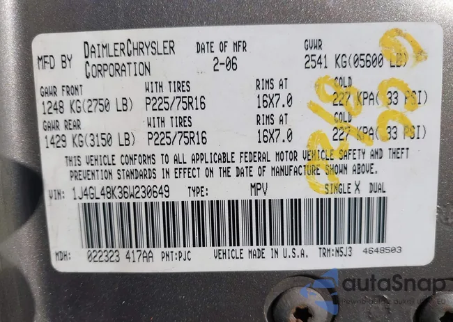 1J4GL48K36W230649: 42780504