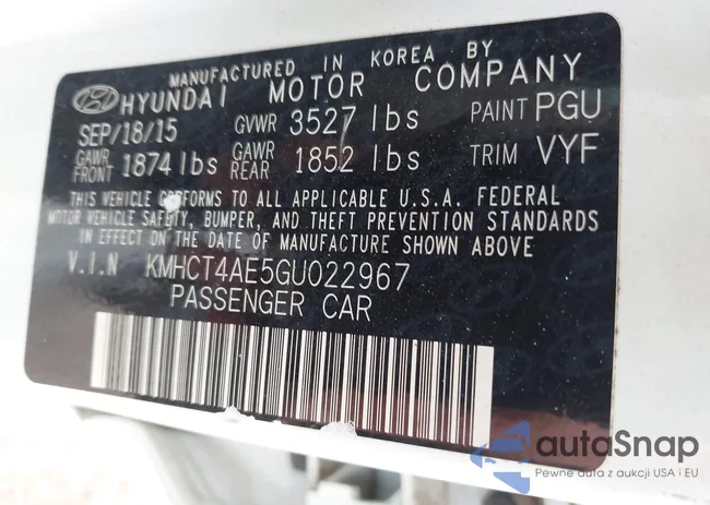 KMHCT4AE5GU022967: 42779633