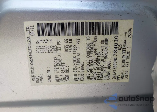 5N1AT3BB9MC784030: 42779901