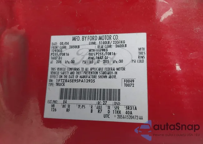 1FTZR45E95PA13935: 42779928