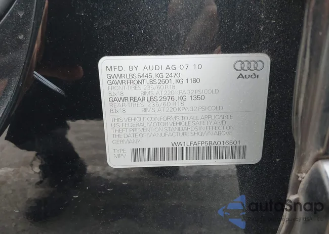 WA1LFAFP5BA016501: 42781105