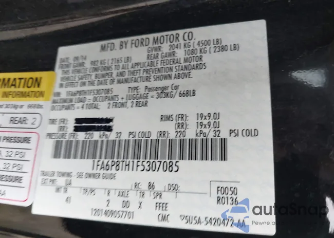 1FA6P8TH1F5307085: 42781145