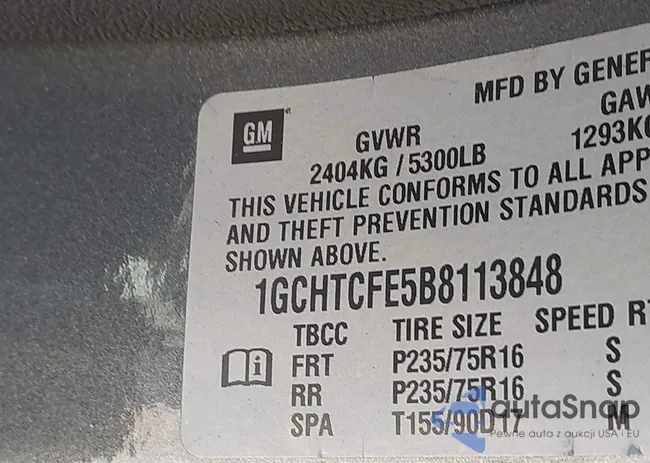 1GCHTCFE5B8113848: 42781184