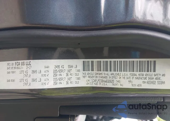 1C4PJMCS8HW632625: 42781374