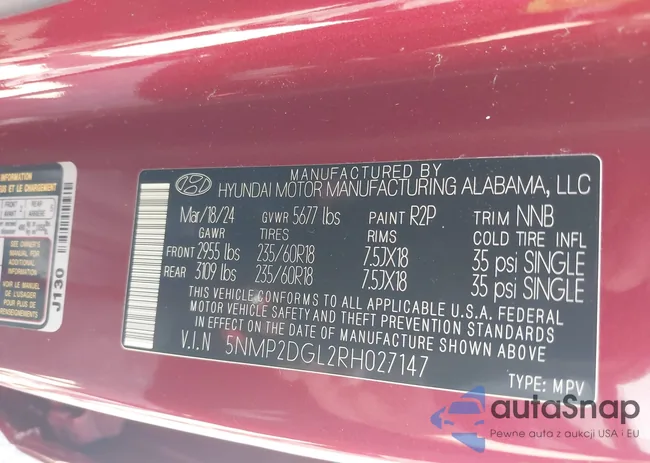 5NMP2DGL2RH027147: 42781512