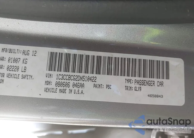 1C3CCBCG2DN510422: 42781528