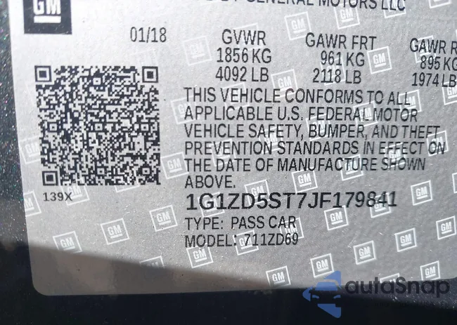 1G1ZD5ST7JF179841: 42781553