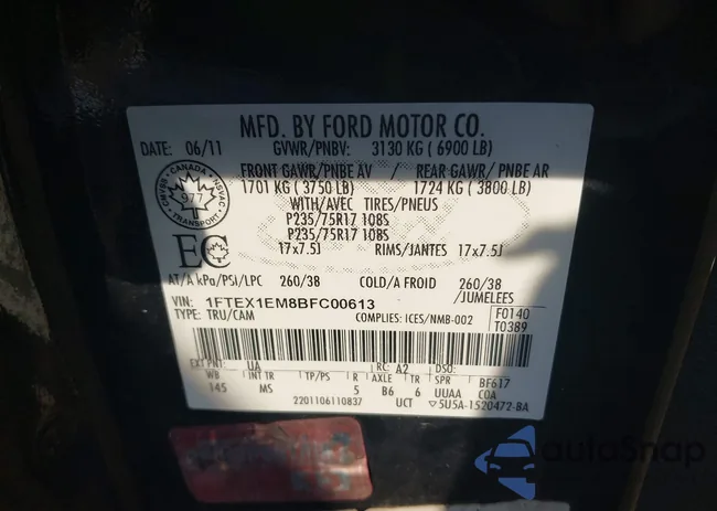 1FTEX1EM8BFC00613: 42781573