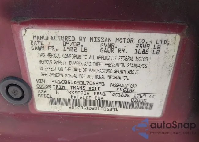 3N1CB51D33L705391: 42780606