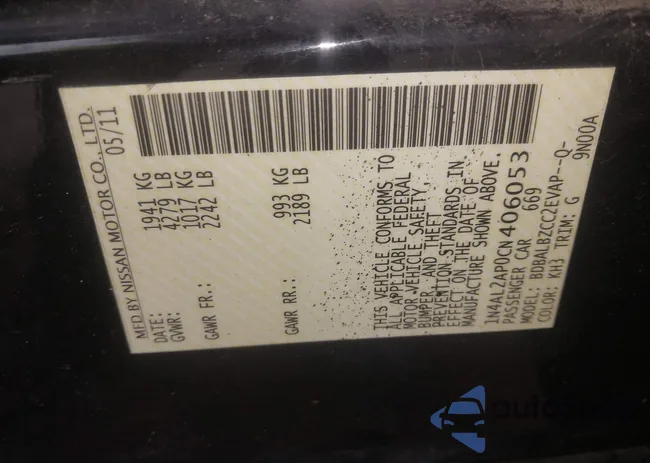 1N4AL2AP0CN406053: 42780871