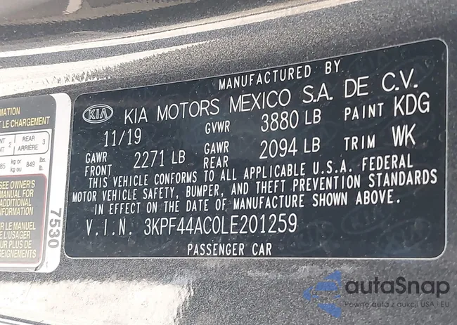 3KPF44AC0LE201259: 42780885