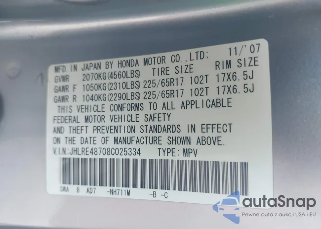 JHLRE48708C025334: 42782101