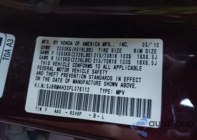 5J6RM4H30FL076112: 42782127