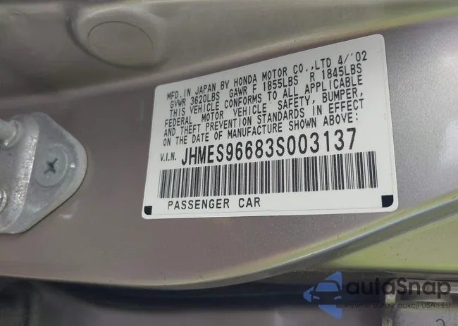 JHMES96683S003137: 42782276