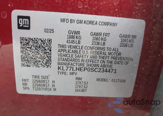 KL77LHEP0SC234471: 42782385