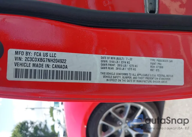 2C3CDXBG7NH204922: 42782536