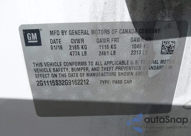 2G1115S32G9162212: 42781689