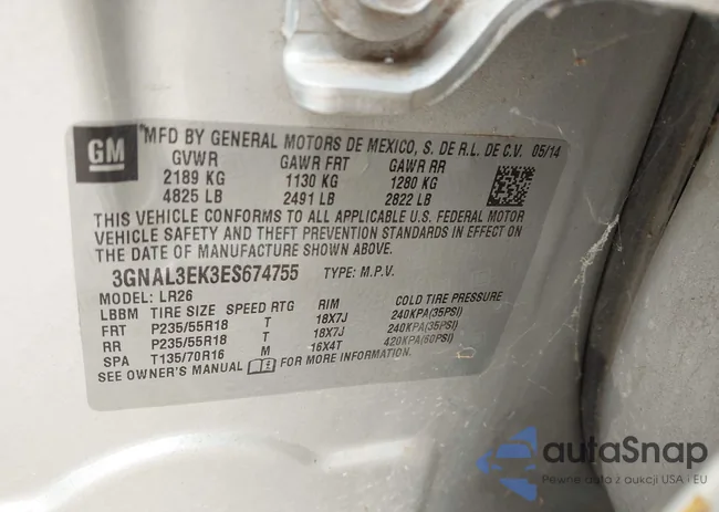 3GNAL3EK3ES674755: 42781774