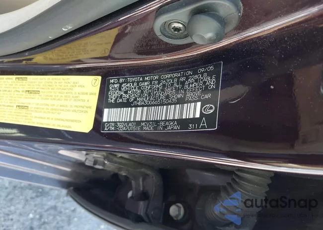 JTHBA30G665150435: 42781791