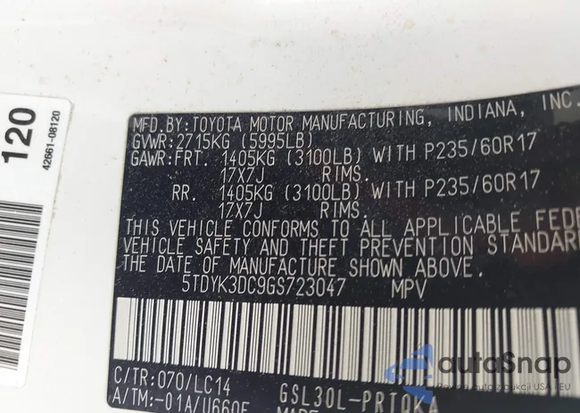 5TDYK3DC9GS723047: 42781983