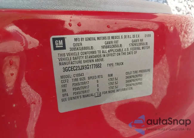 3GCEC23JX9G177662: 42783258