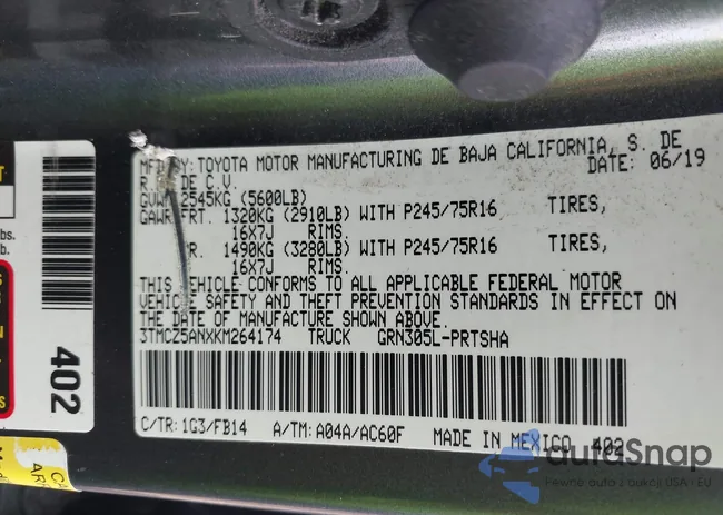 3TMCZ5ANXKM264174: 42783292