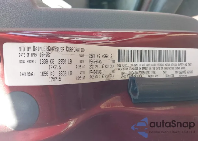 1J8HG48K47C554476: 42783312