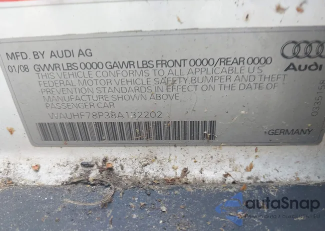 WAUHF78P38A132202: 42783586