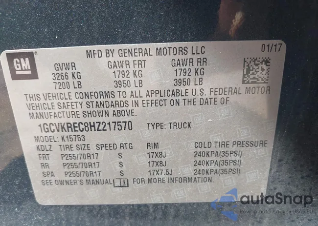 1GCVKREC8HZ217570: 42782647