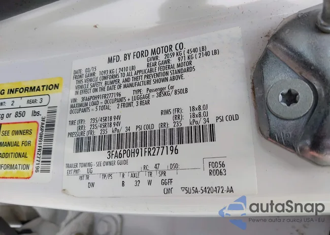 3FA6P0H91FR277196: 42782833