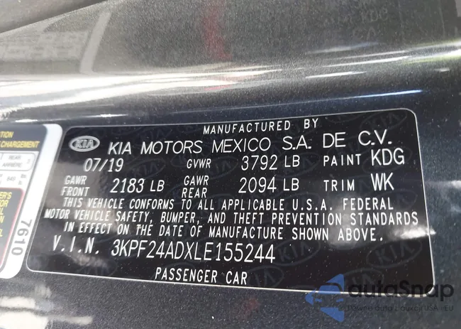 3KPF24ADXLE155244: 42782858