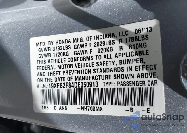 19XFB2F84DE050913: 42784025