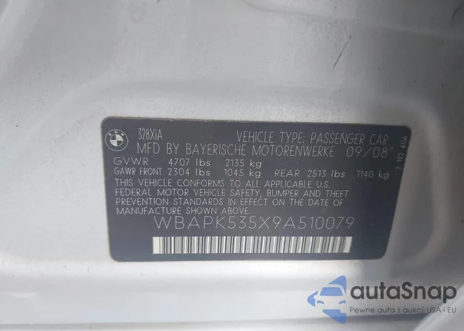 WBAPK535X9A510079: 42784140