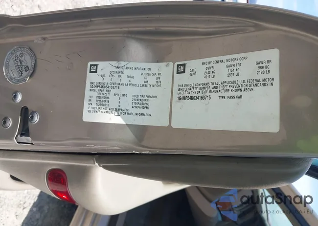 1G4HP54K034163716: 42784279