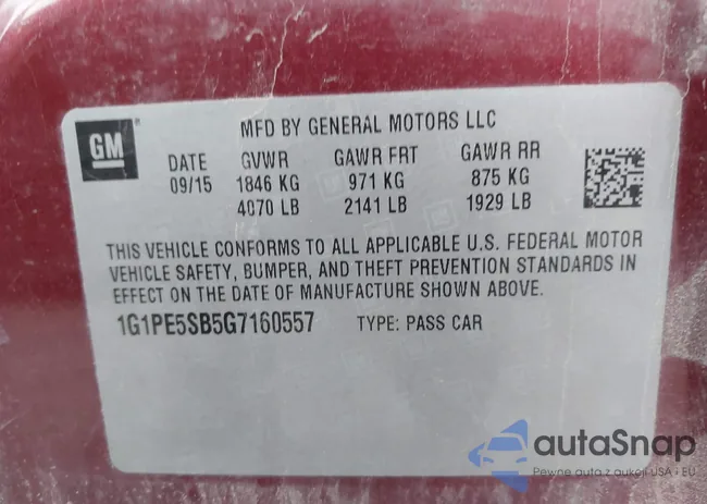 1G1PE5SB5G7160557: 42784488