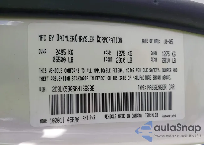 2C3LK53G66H166836: 42784541